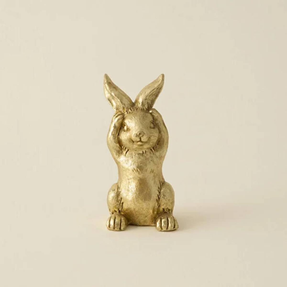 Karaca Home Helen Bunny “not Listening” Figurine - Gold, 8680214400142