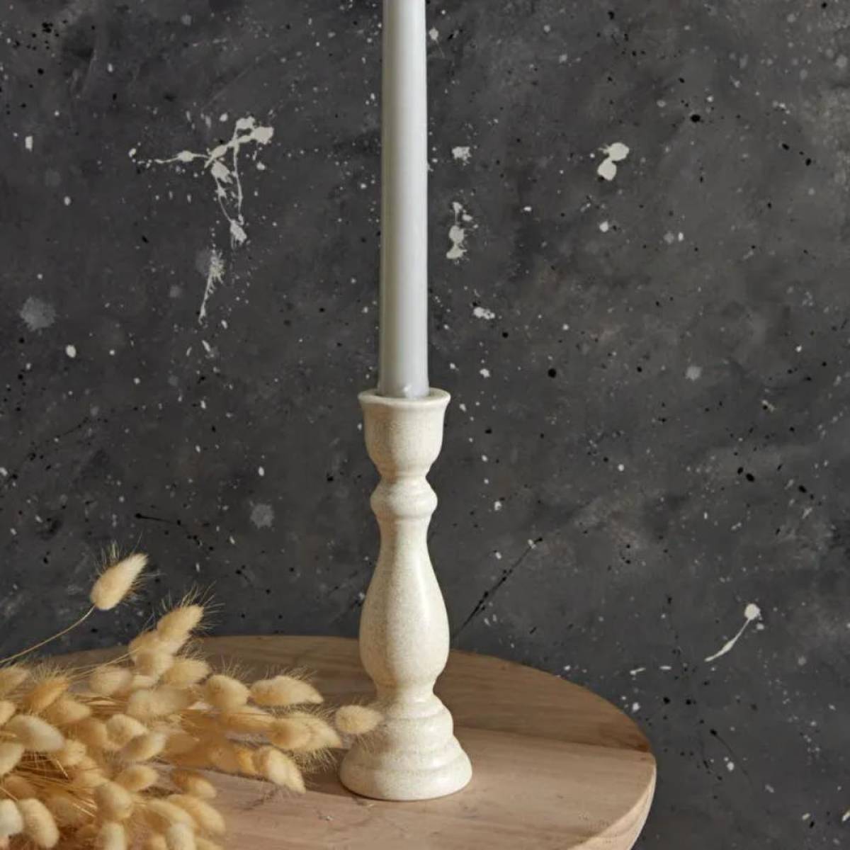 Karaca Home Vonda Candlestick 16.8 Cm - Natural Tone