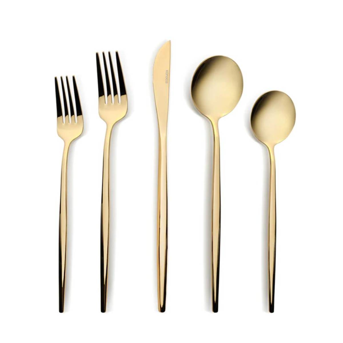 Karaca Orion 30-piece Cutlery Set For 6 People - Matte Gold | 18/10 Stainless Steel, 153.03.08.1900