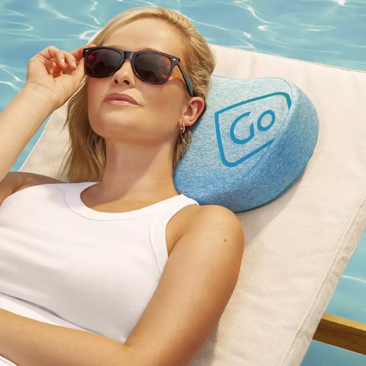Go Travel Water Resistant Memory Lounger (Blue)l