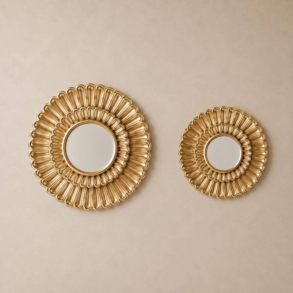 Karaca Elenor Gold Decorative Wall Mirror 33 Cm