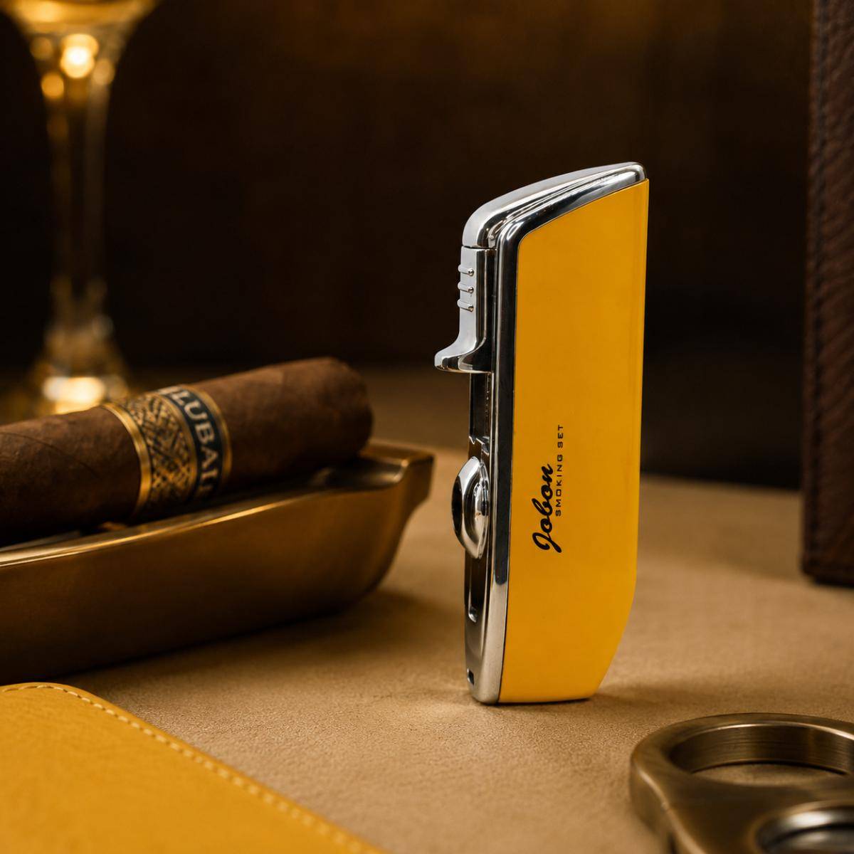 Jobon Jet Butane Torch Yellow Lighter, 528yl