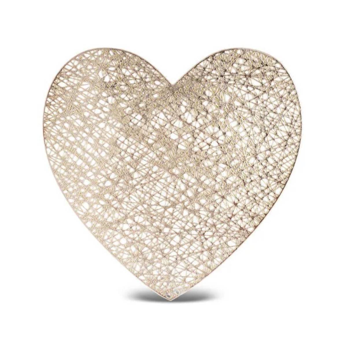Karaca Home 2-piece Heart-shaped Placemat Set - Gold