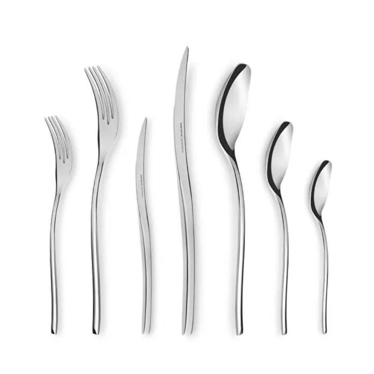 Karaca 316 Premium Dora Platinum 84-piece Cutlery Set For 12 People, 153.03.08.1444