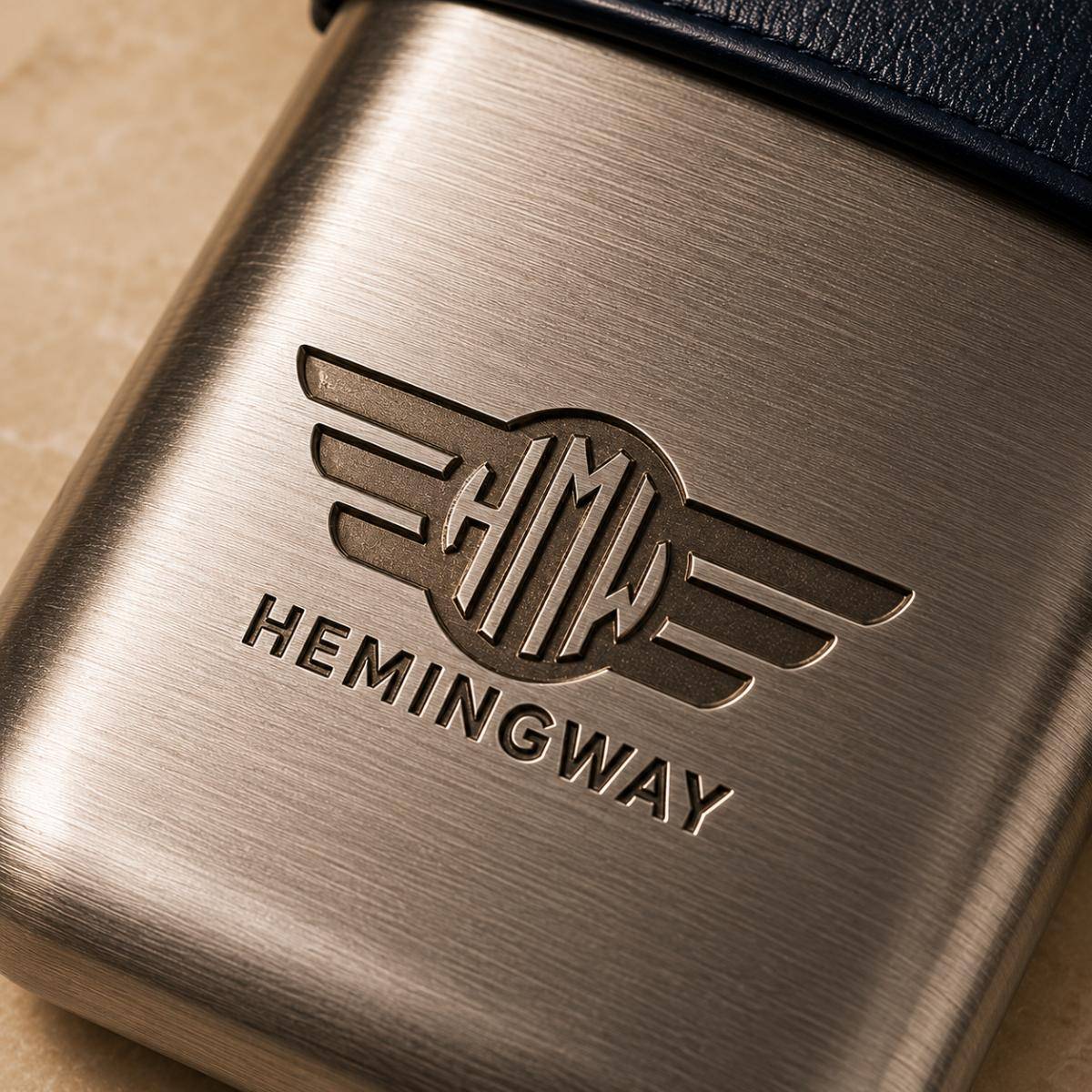 Hemingway Metal Blue Cigar Case With Tight Seal – Holds Up To 2 Cigars , Hemmetalblue