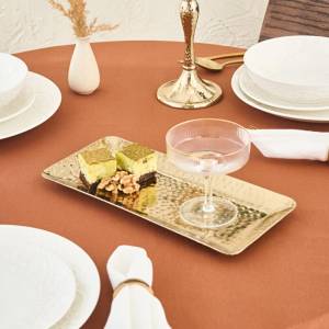 Karaca Home New Year Loren Decorative Tray 33×15 Cm - Gold