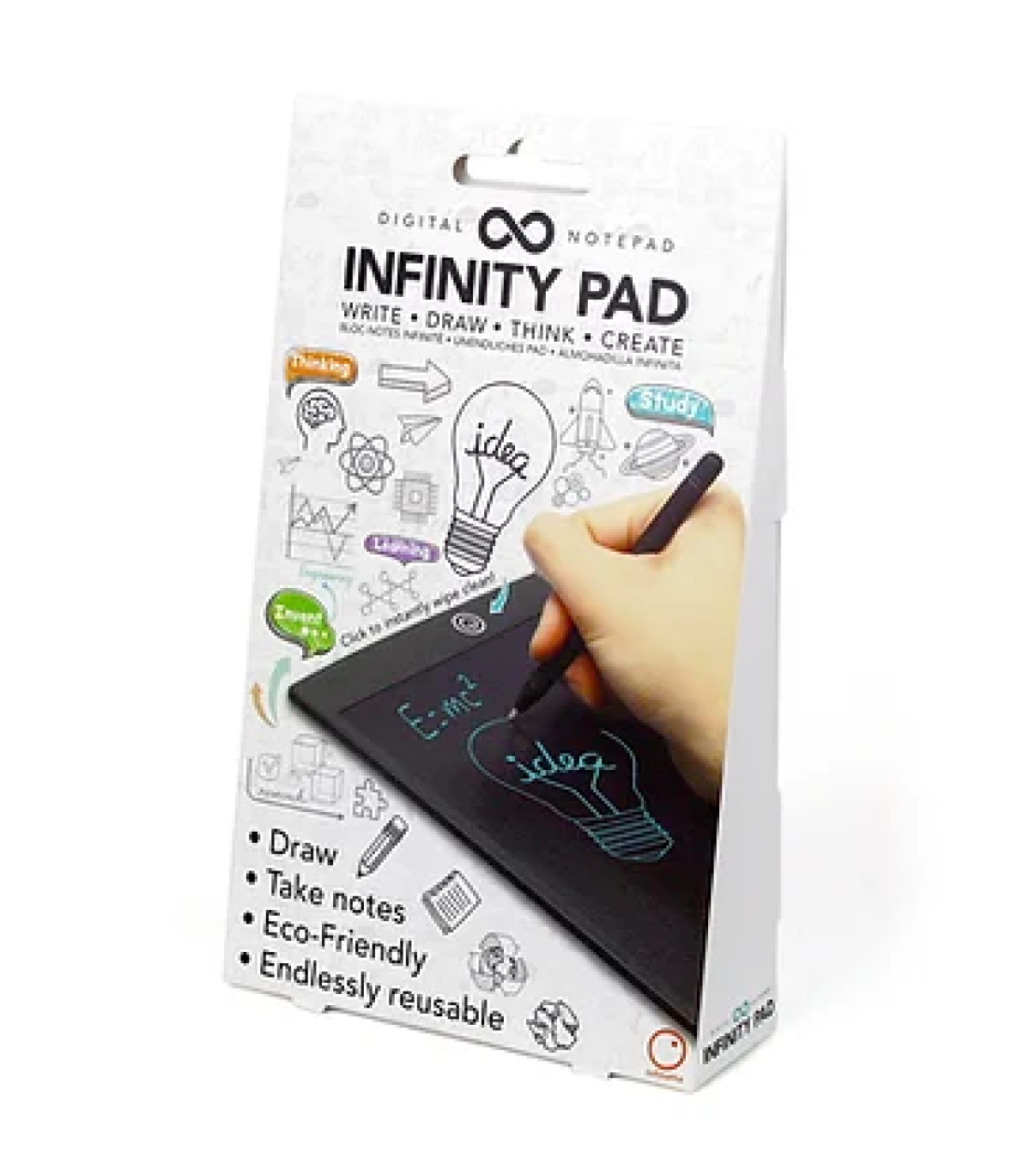 Satzuma Paperless Sketch & Writing Pad"infinity Pad Colored"#digp-200. Black