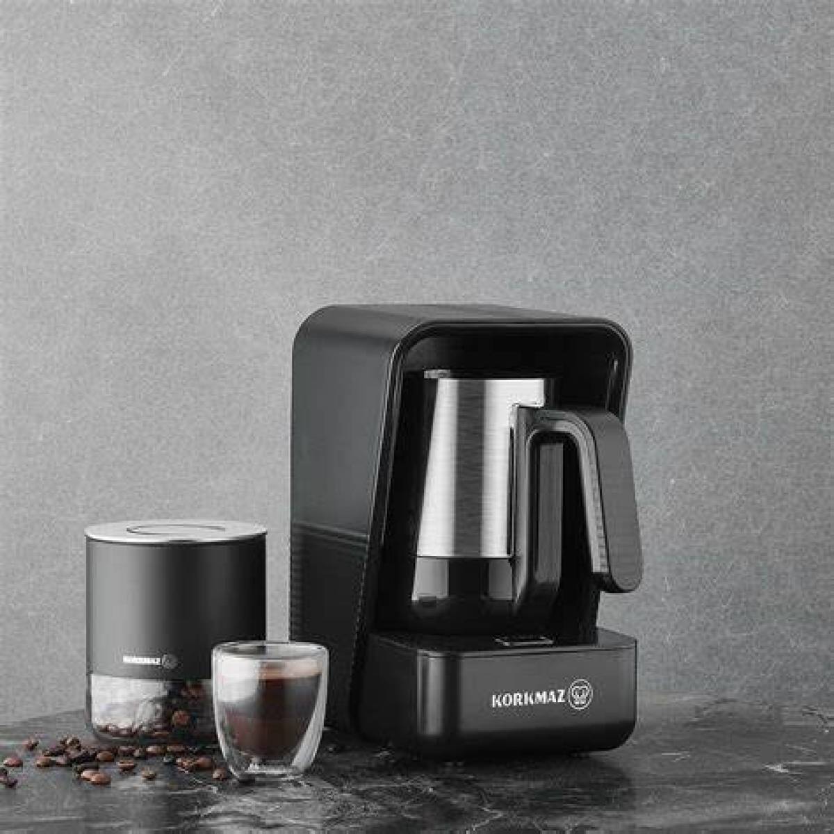 Korkmaz A863-01 Moderna Coffee Maker Grey/satin