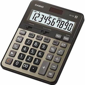 Casio Ds-1b-gd-w-dh Desktop Digital Calculator - Black And Grey