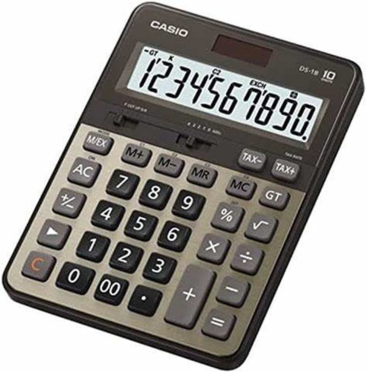 Casio Ds-1b-gd-w-dh Desktop Digital Calculator - Black And Grey