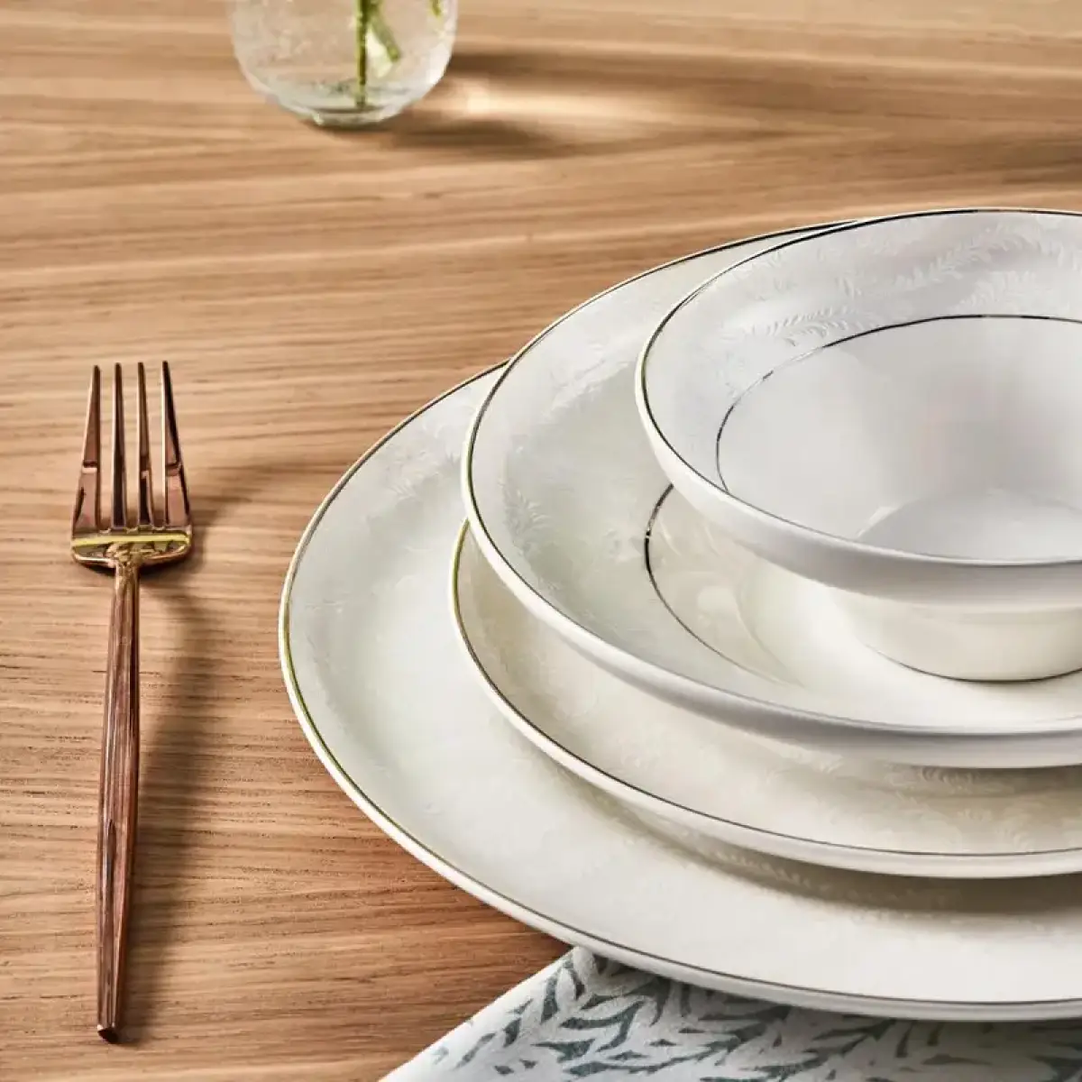 Karaca Stream Bone Branch 24-piece Dinner Set For 6 People, 153.09.01.6013