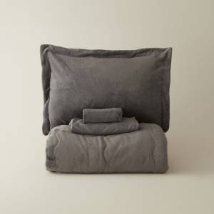 Karaca Home Flufy Double Soft Dream Comfort Set - Anthracite, 8680214363287