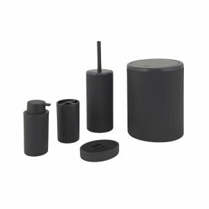 Karaca Home Mayra 5-piece Bathroom Set � Anthracite, 153.09.01.4859