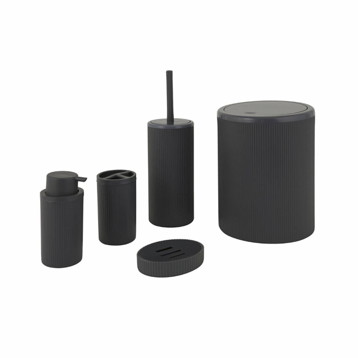 Karaca Home Mayra 5-piece Bathroom Set � Anthracite, 153.09.01.4859
