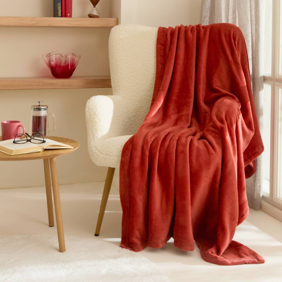 Karaca Home Fiona Welsoft Tv Blanket � Tile, 200.21.01.0277