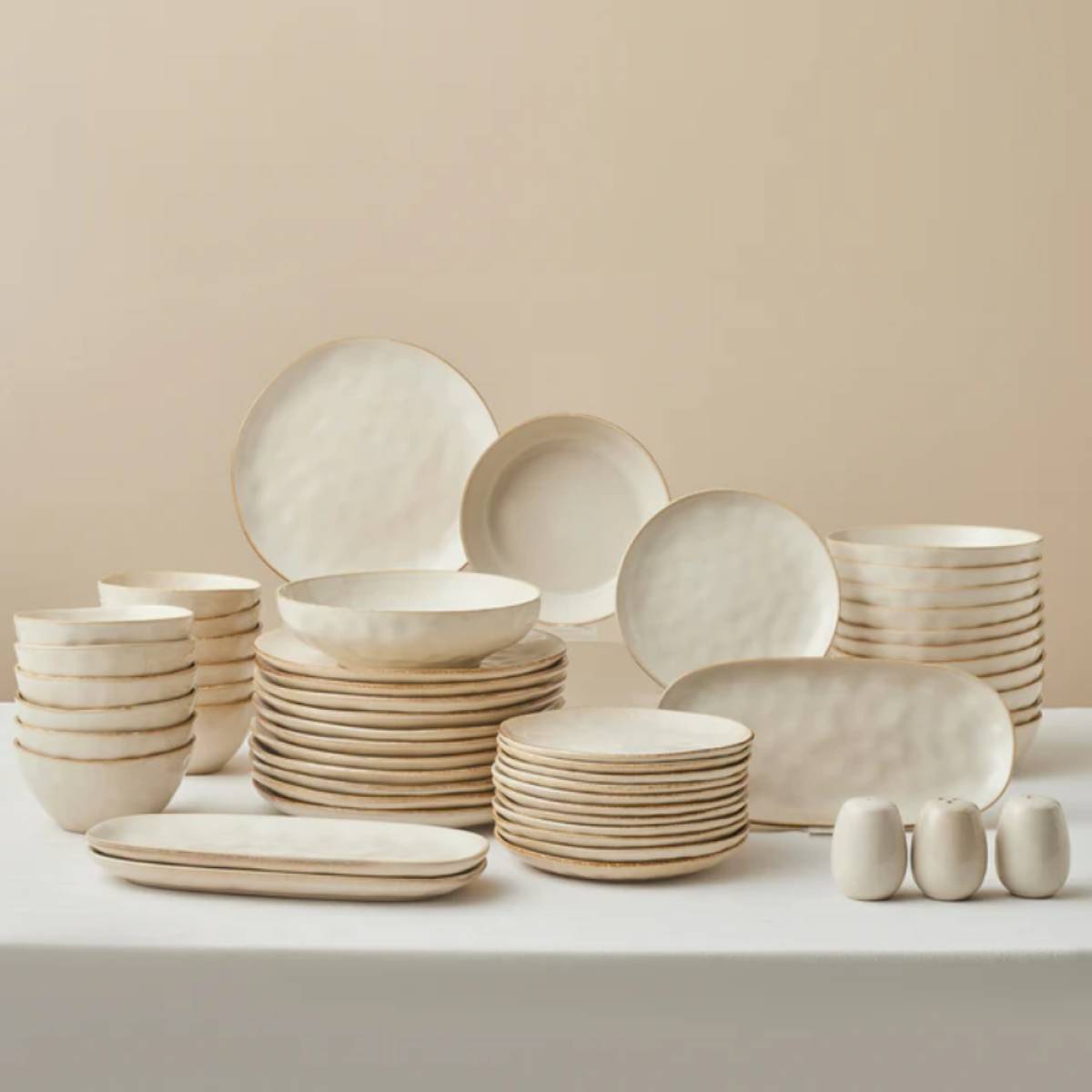 Karaca Earth Collection Aria 55-piece 12 People Yeemk Set - Beige, 8683650346531