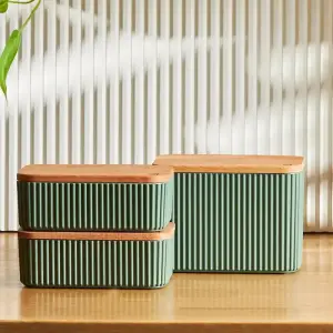 Karaca Massimo 3-piece Storage Container Set - Green, 153.09.01.0577