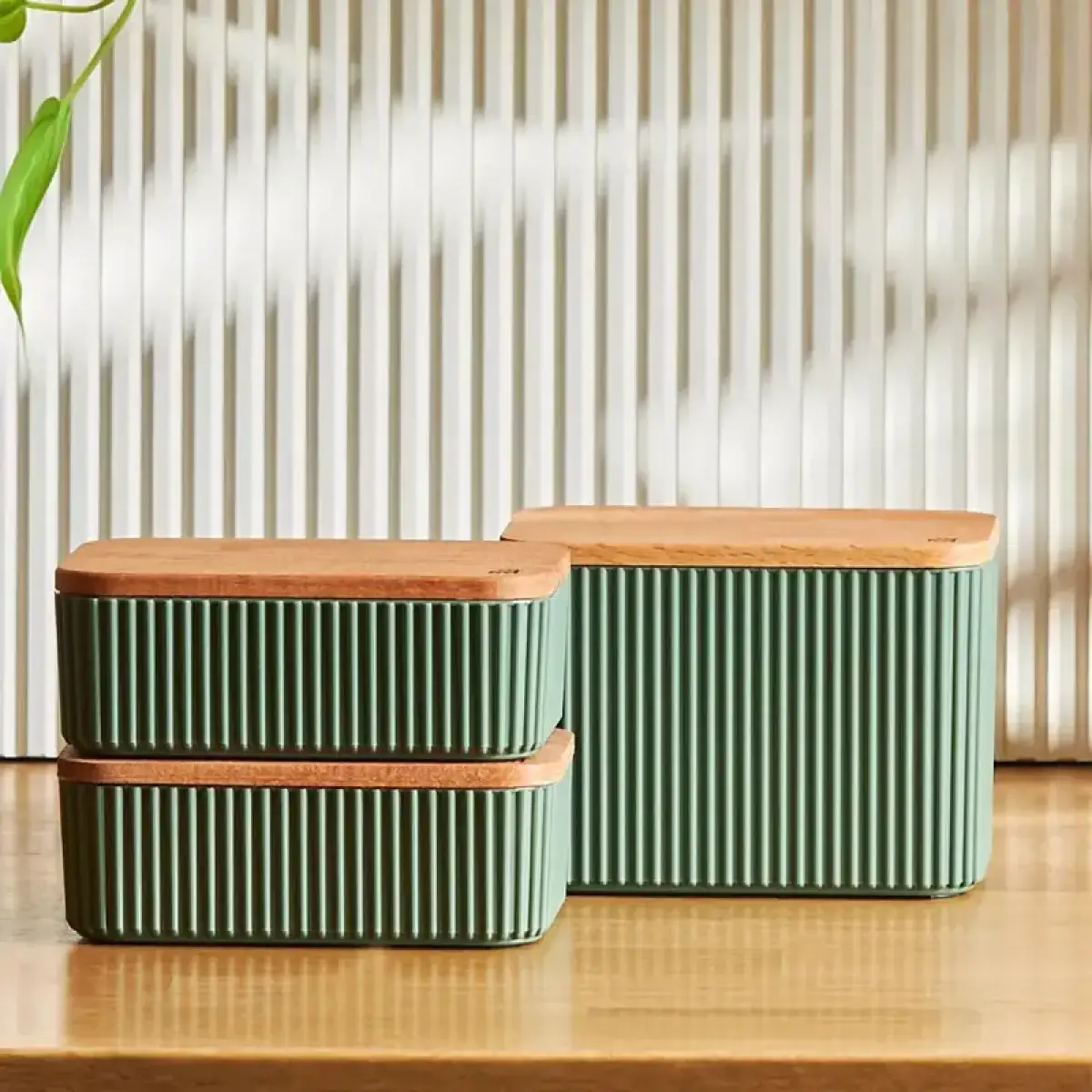 Karaca Massimo 3-piece Storage Container Set - Green, 153.09.01.0577