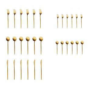 Karaca Orion 60-piece Cutlery Set For 12 People - Mat Gold, 8683650323976