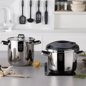 Karaca Orbit Pressure Cooker Set 6+8 L - Black, 153.09.01.3011