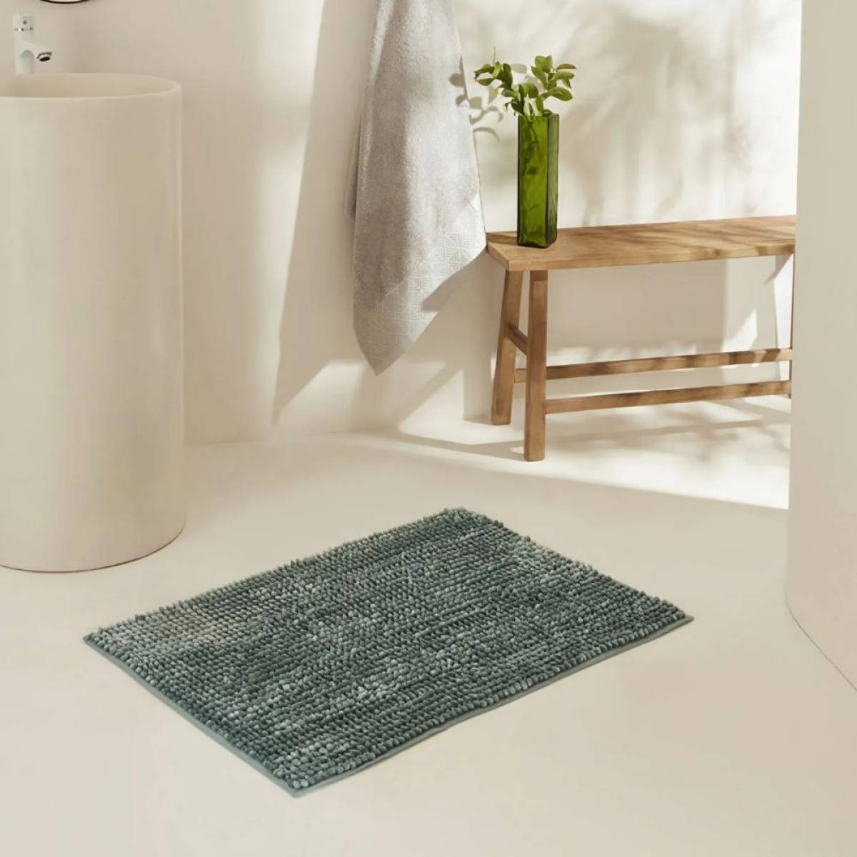 Karaca Home Jules Pasta Bathmat - Sage Color, 60 X 90 Cm, 200.22.11.0496
