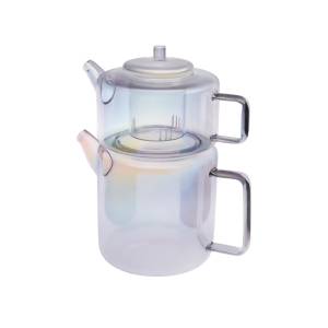 Karaca Flat Borosilicate Glass Midi Teapot Luster, 153.09.01.3207
