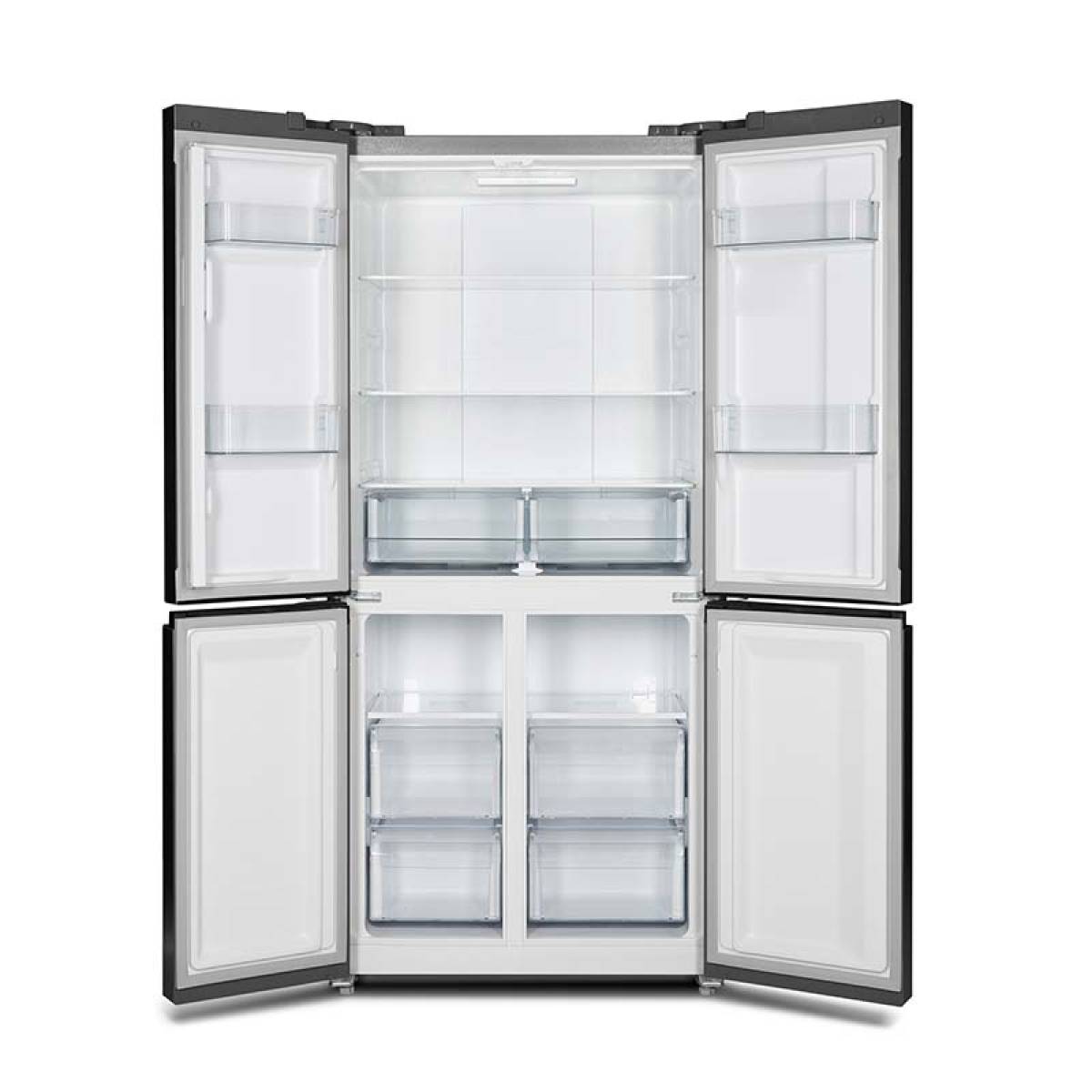 Big Chef RE-650B 4 Doors Refrigerator Black Glass