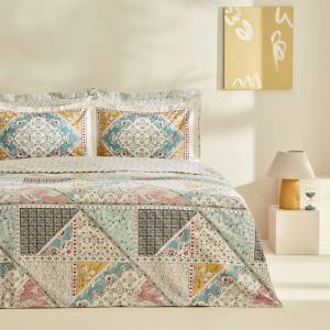Karaca Home Edella 100% Cotton Single Duvet Cover Set - Multicolor, 200.22.12.0100