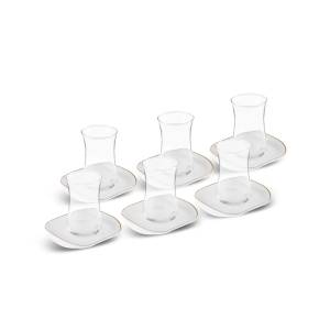 Karaca Strea Mline Plato 12-piece Glass Tea Set For 6 People - 165 Ml, 153.09.01.0416