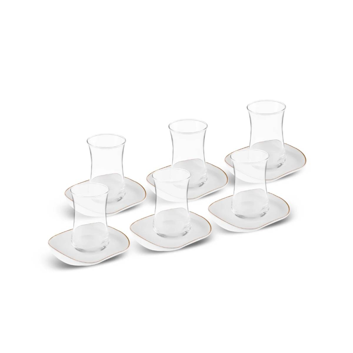 Karaca Strea Mline Plato 12-piece Glass Tea Set For 6 People - 165 Ml, 153.09.01.0416