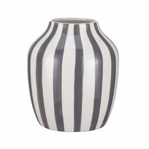Karaca Home Bevel Decorative Vase - Grey & White, 300.23.01.0366