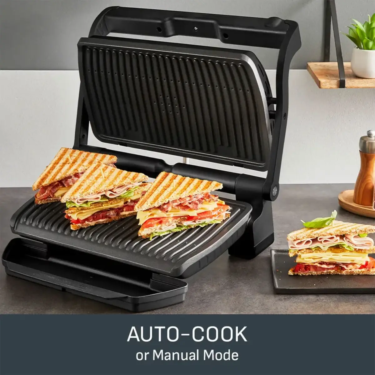 Tefal Optigrill+ Xl 6-8 Portion Indoor Smart Grill, Black 2000w