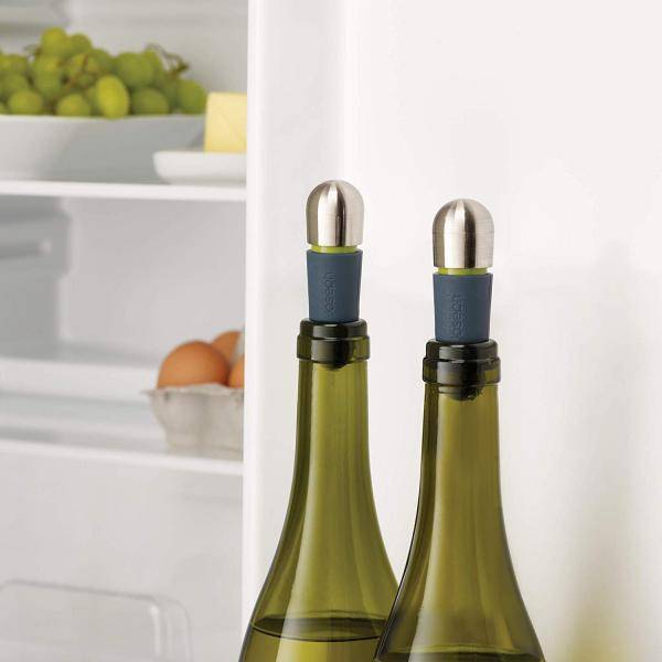 Joseph Joseph Barwise Twist-lock Wine Stoppers, 2-piece, Blue