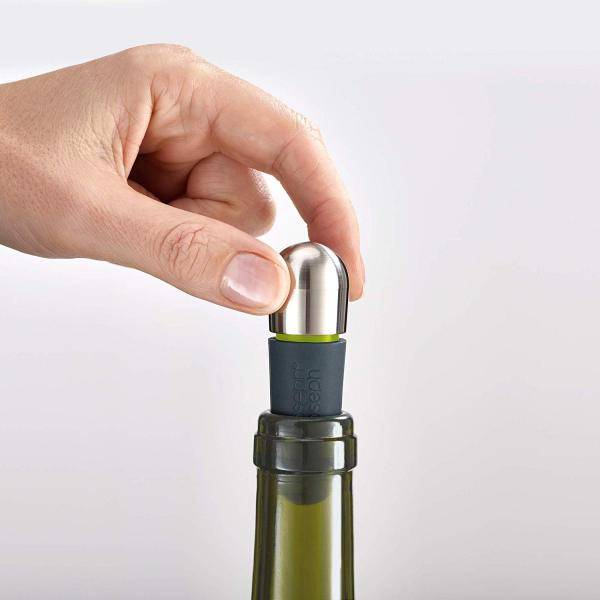Joseph Joseph Barwise Twist-lock Wine Stoppers, 2-piece, Blue