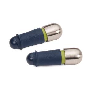 Joseph Joseph Barwise Twist-lock Wine Stoppers, 2-piece, Blue