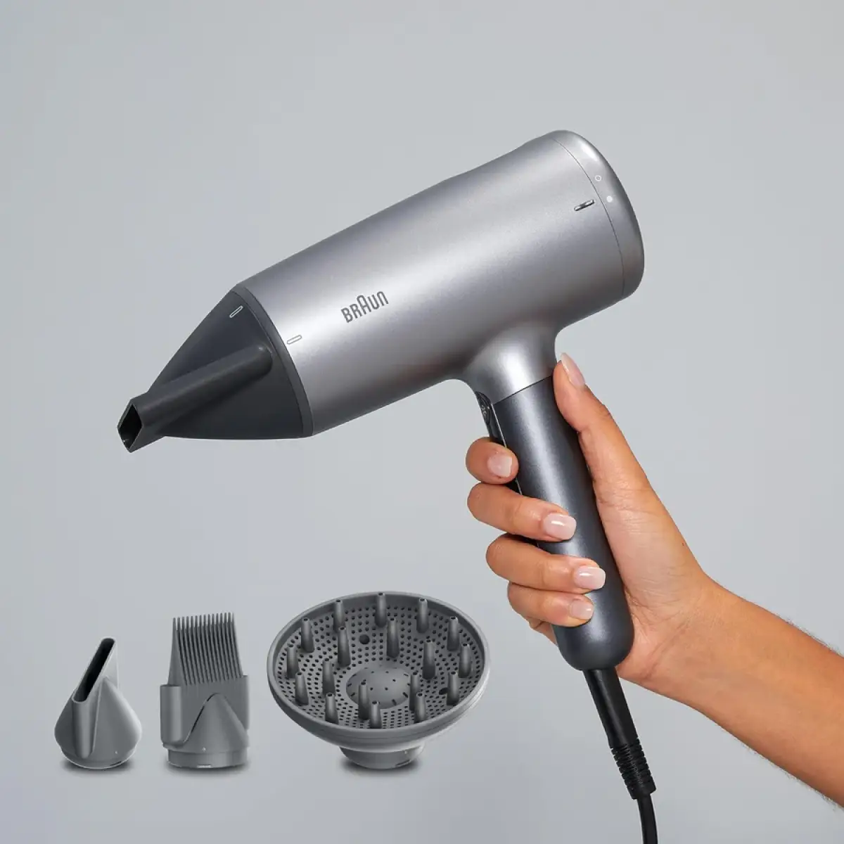 Braun Hd4.3 High Performance Hair Dryer Brhd435sde - Electro Grey