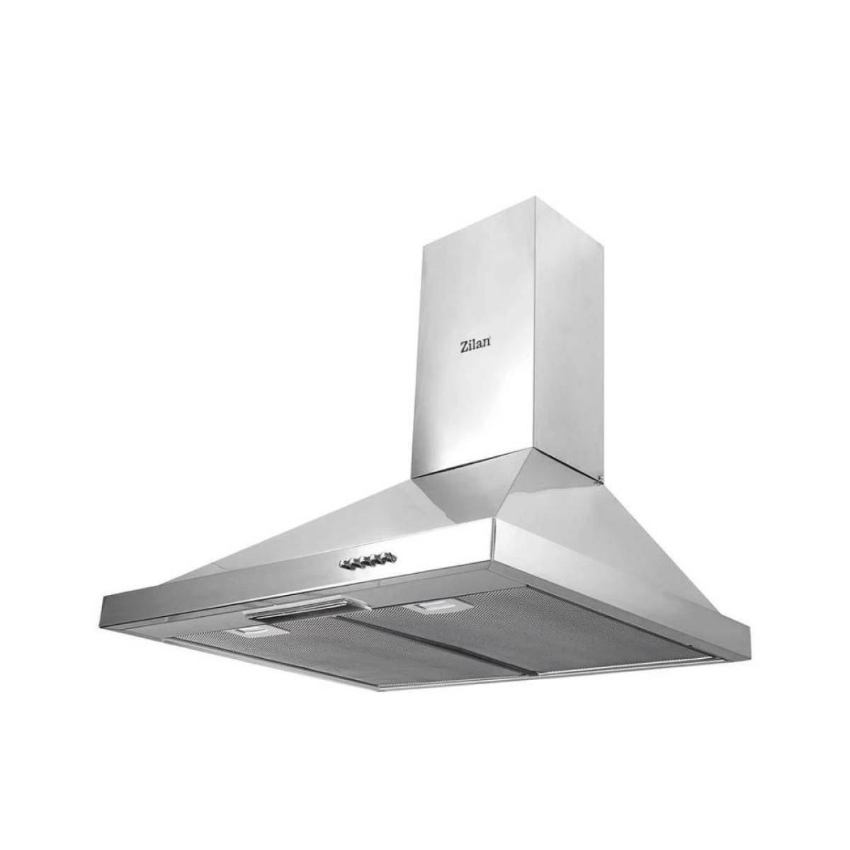 Zilan 60cm Chimney Hood 140w, 3 Speed Settings � Inox Finish, Zln1925