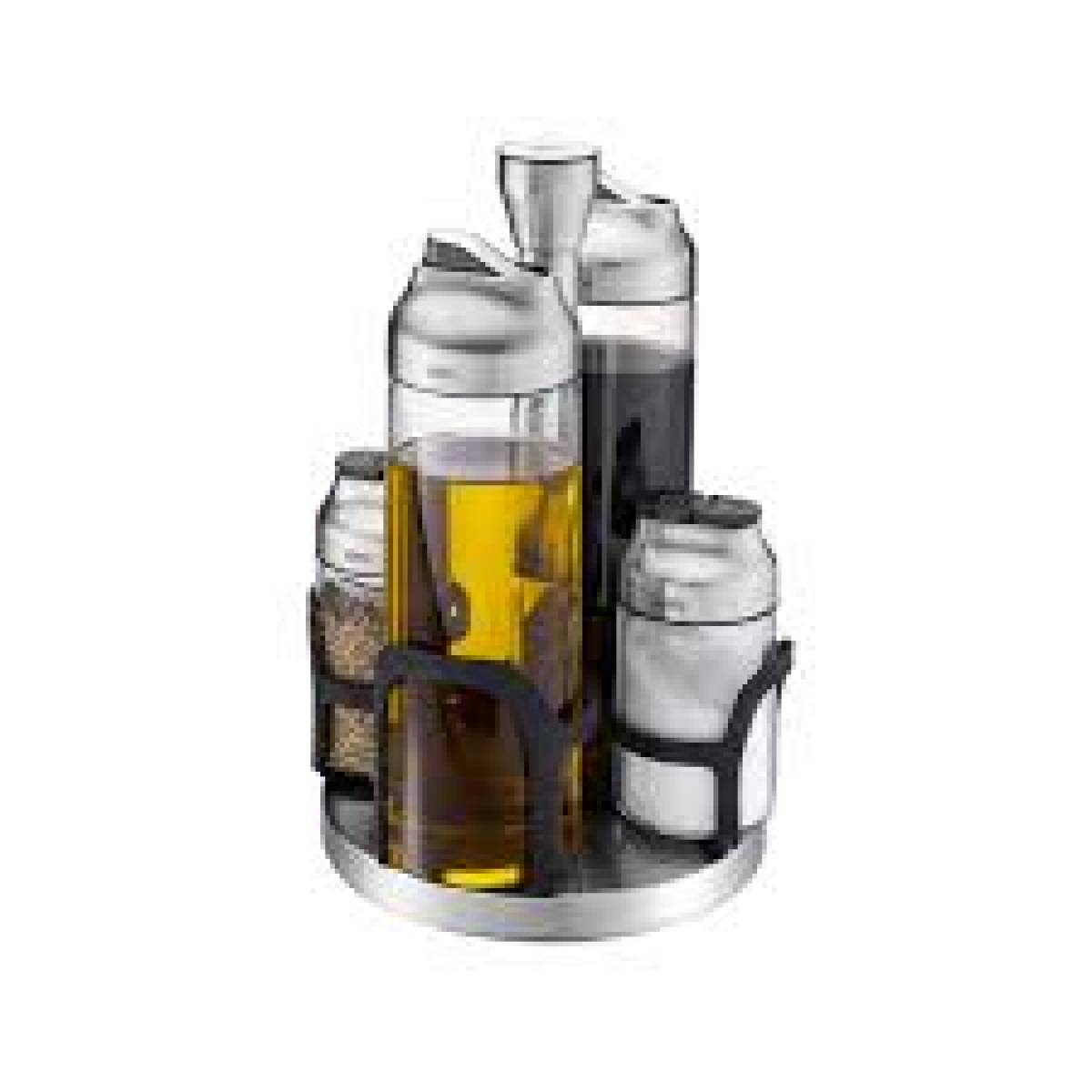 Gefu - Vinegar Oil And Spice Cruet Stand Kippo,5-piece