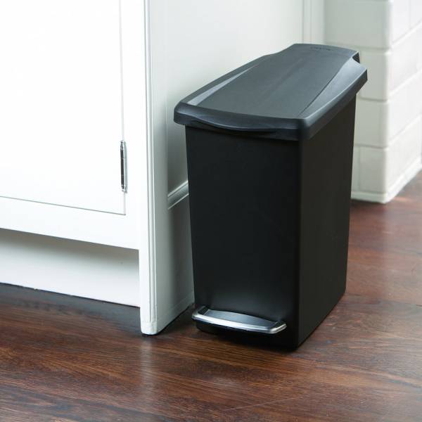 Simplehuman Slim Pedal Bin_black Plastic_10l