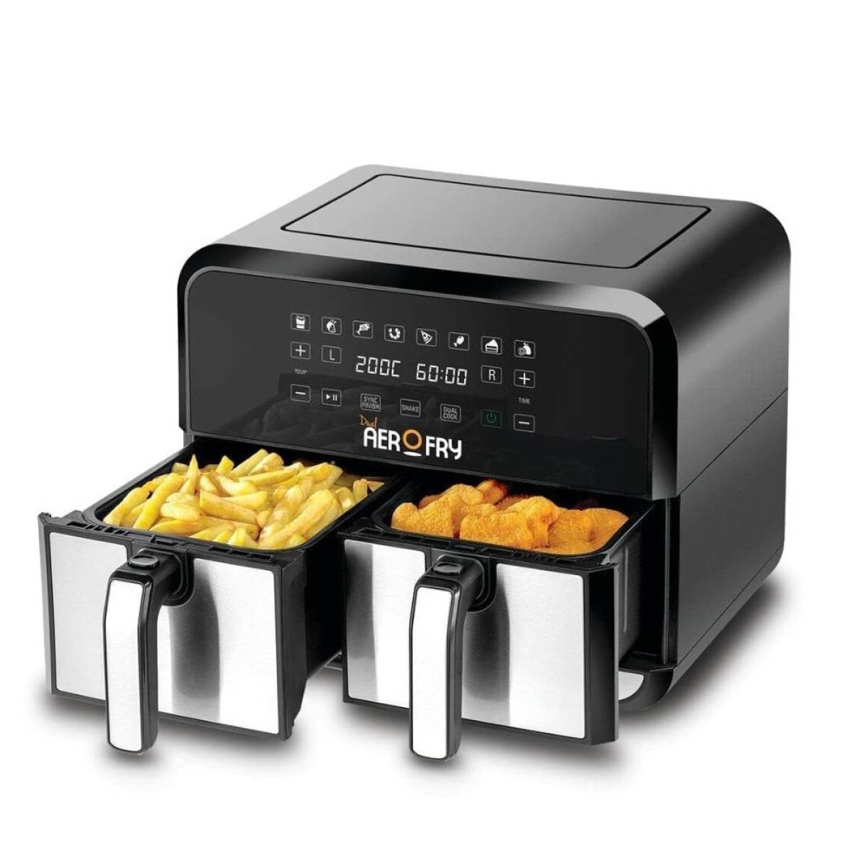 Black & Decker Digital Dual Zone Air Fryer 1700w 4l+4l