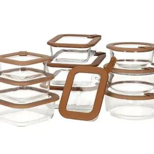 Nutricook Glass Storage 24 Piece (12 Containers + 12 Matching Lids), Nc-gs240