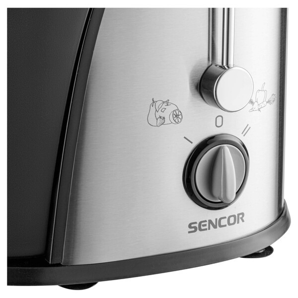 Sencor 800w, Wide Feeding Tube, Stainless Steel Micro-sieve, Pulp Container, Anti-drip Function.