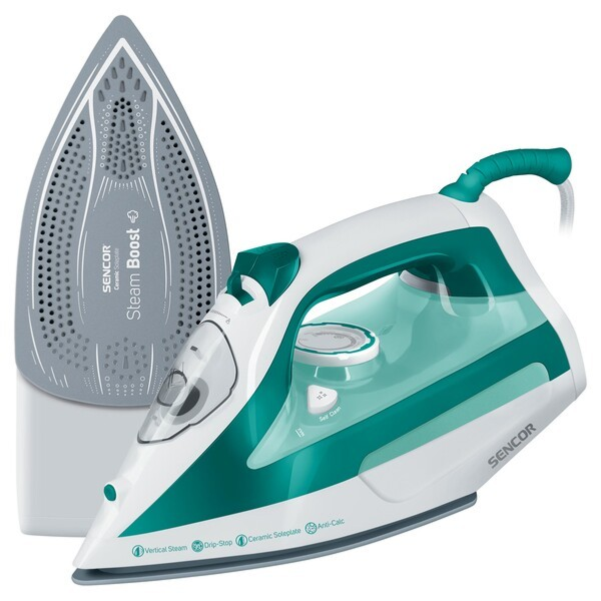 Sencor 2200w, Ceramic Soleplate, Cordless Design, Fast Heat-up.