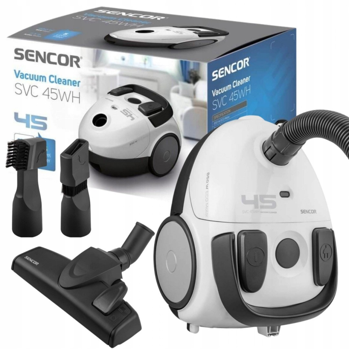 Sencor 800w, 1.5l Dust Container, Hepa Filter, Telescopic Tube.