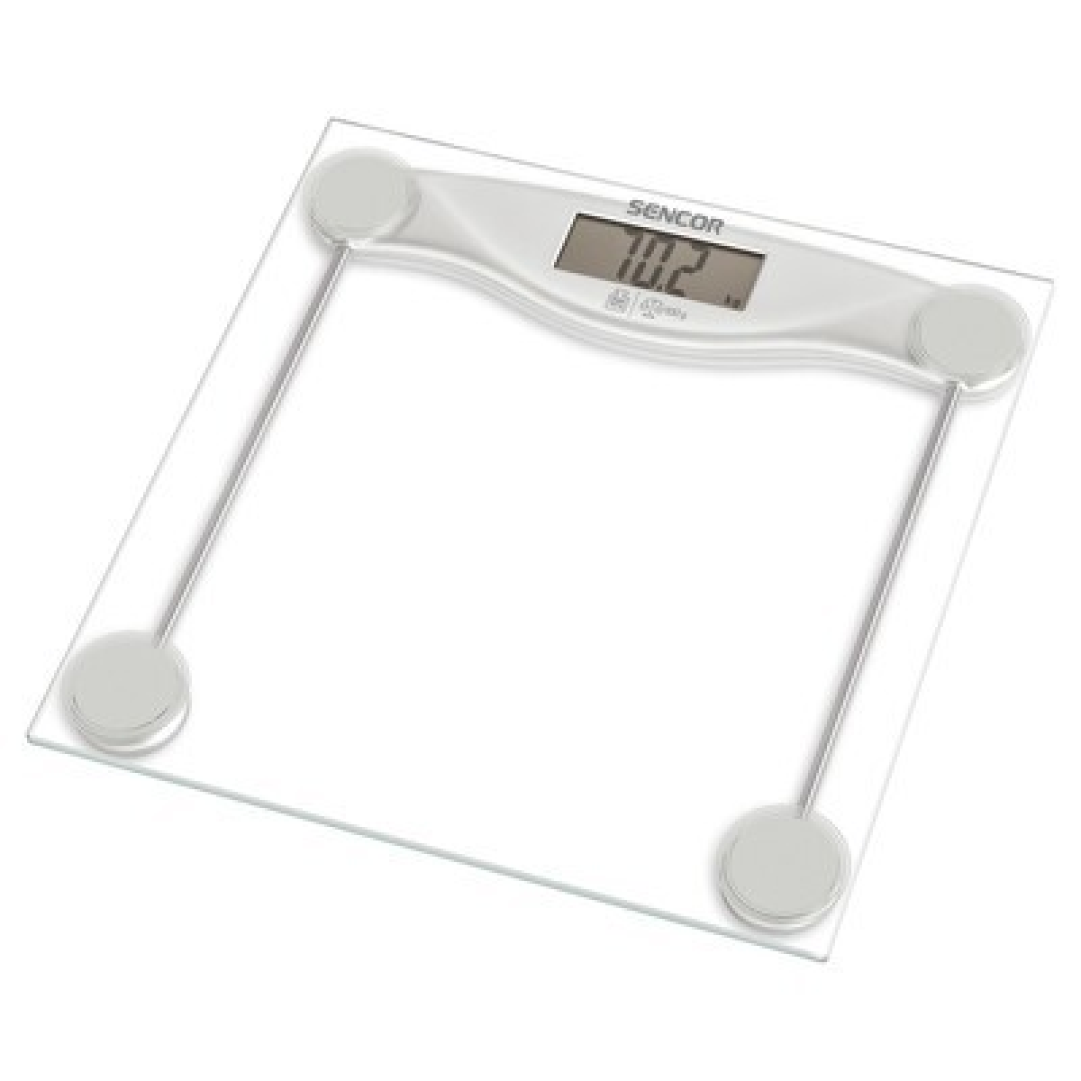 Sencor 150kg Capacity (100g Resolution), 6mm Tempered Glass, Auto On/off.