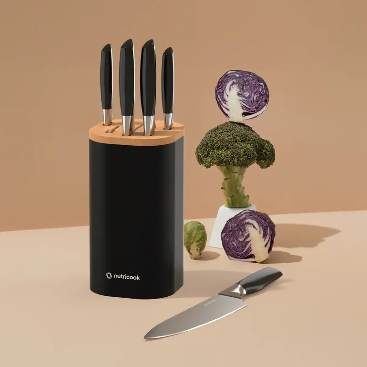 Nutricook Everyday 6 Pieces Knife Set - Black, Nc-kb150k