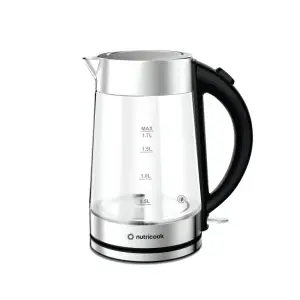 Nutricook Electric Glass Kettle - 1.7l,  Double-wall Heavy Duty Elite Durability, Nc-gk100