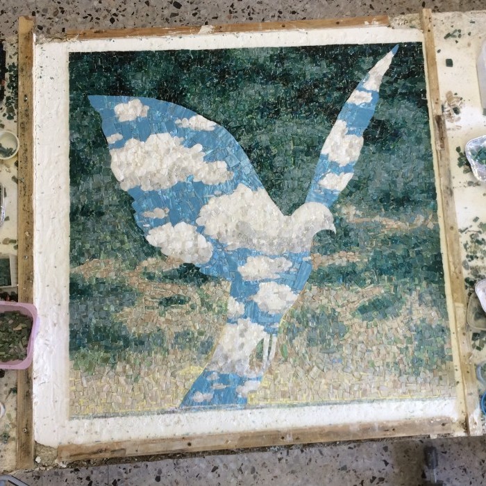 Artworks of the greatest artists translated in mosaic
