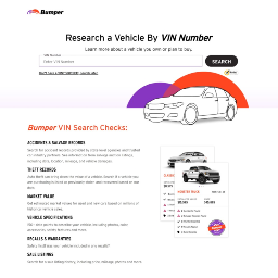 Bumper.com Vehicle History -  CC affiliate logo