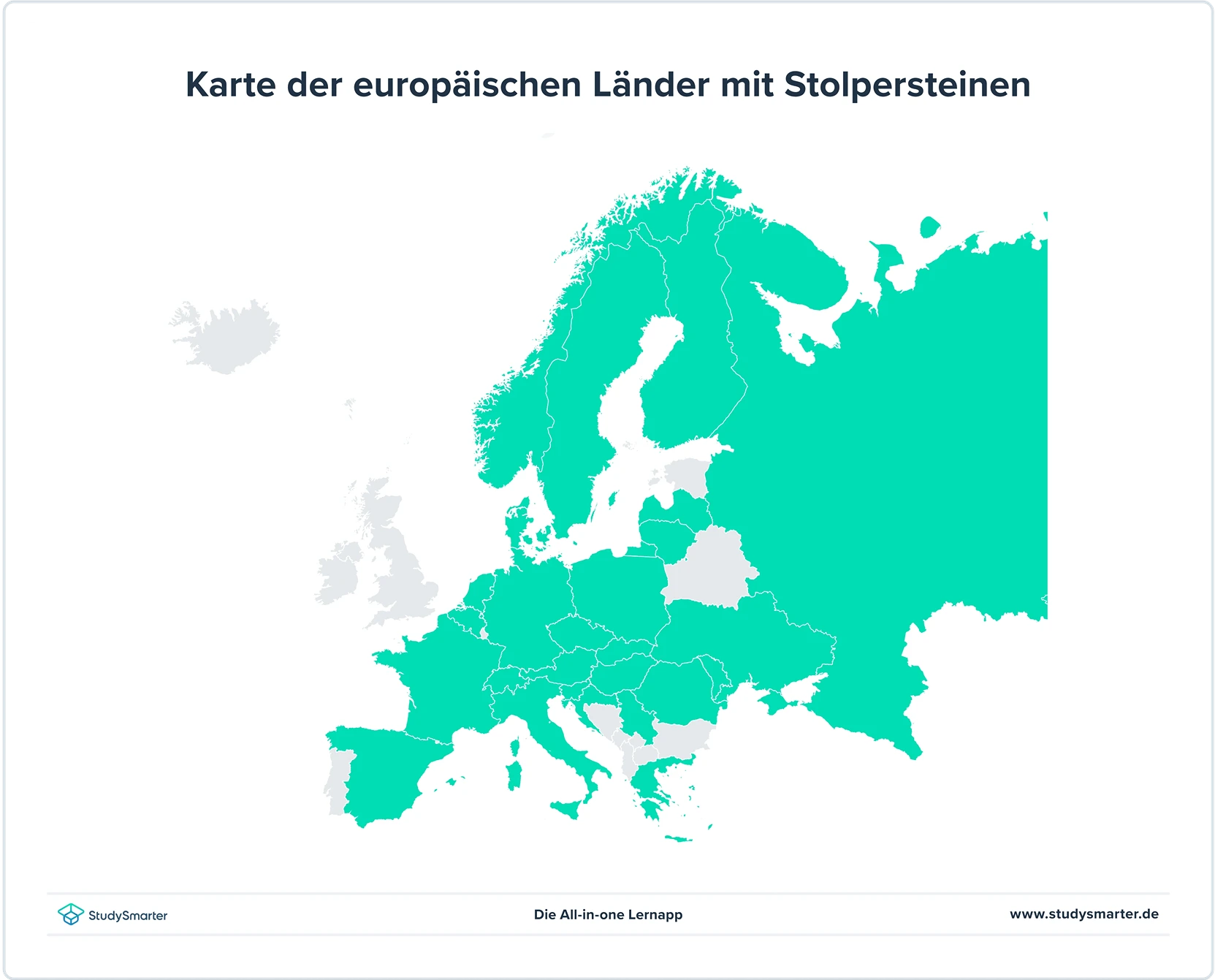 NS-Gedenkstätten Karte Stolpersteine Europa StudySmarter